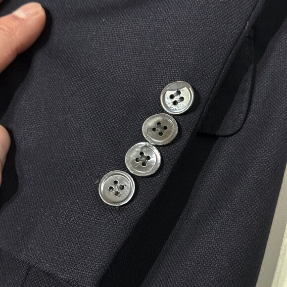 Peter Millar 100% Wool Navy Blue Blazer Made in Canada Men Size 50R 35.5" Sleeve - Picture 16 of 16